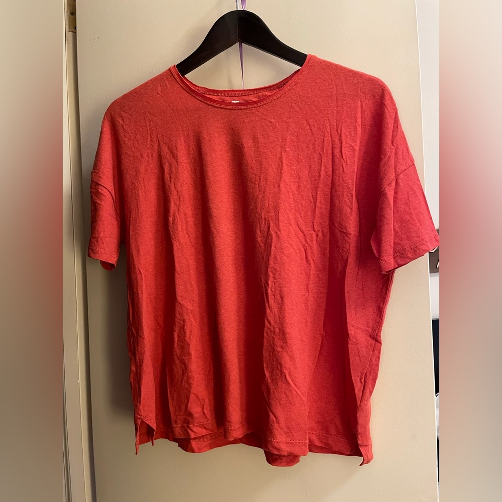 NWOT Madewell Raw Edge Hangout Tee in Thai Chili, XXS
